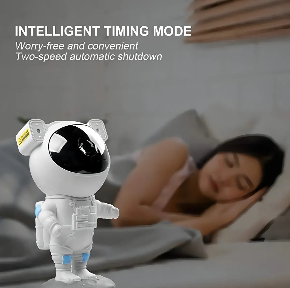 Proyector Astronauta Galaxia LED - Luz Nocturna 360°